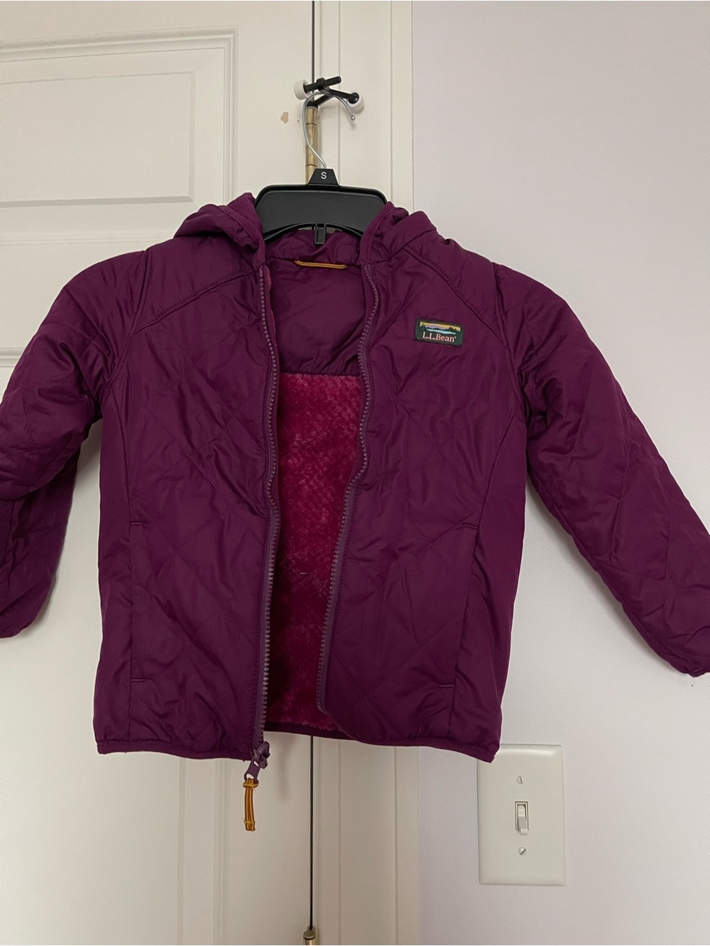 L.L. Bean Kids' Purple Hooded Insulated Jacket